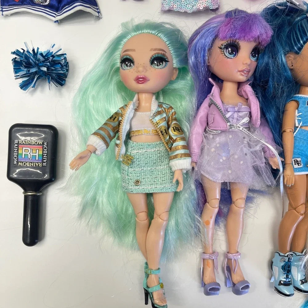 Rainbow High Doll Lot 4 Daphne Violet Skyler Amaya w/ Clothes & Accessories MGA
